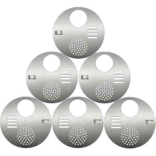6 PCS Beekeeping Tools Beehive Round Entrance Gates - 4.92”(12.5cm) Diameter Galvanized Iron Hive Door, 1mm Thick with Ventilated Airflow Holes for Beehive Boxes & Beekeeping Supplies