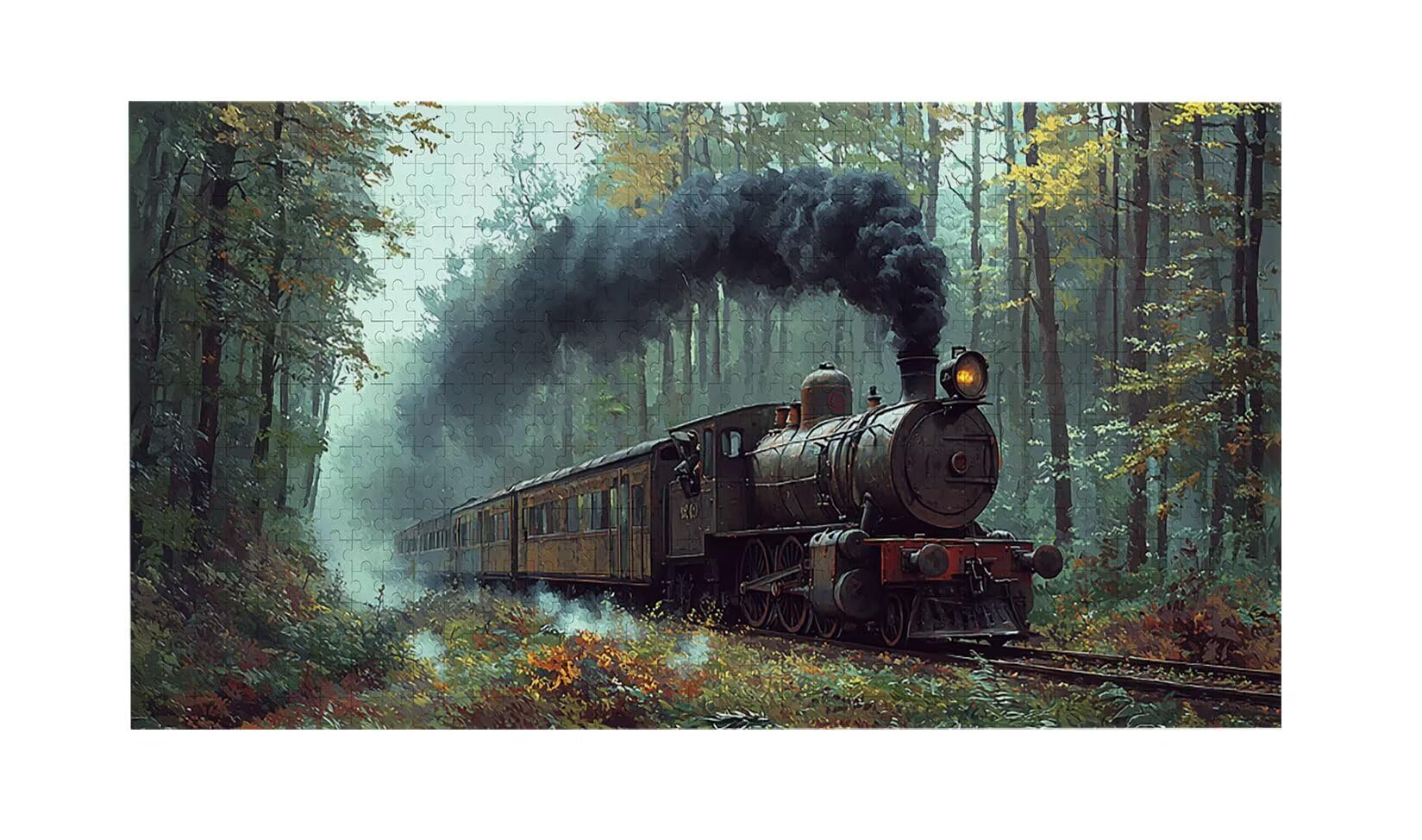 Puzzle de Madera para Adultos 900 Piezas - Tren, Obra de Arte de Juego de Rompecabezas para Adultos, Puzzle de Impresión de Alta Definición Multicolor, Pasatiempo Creativo Regalo b-516