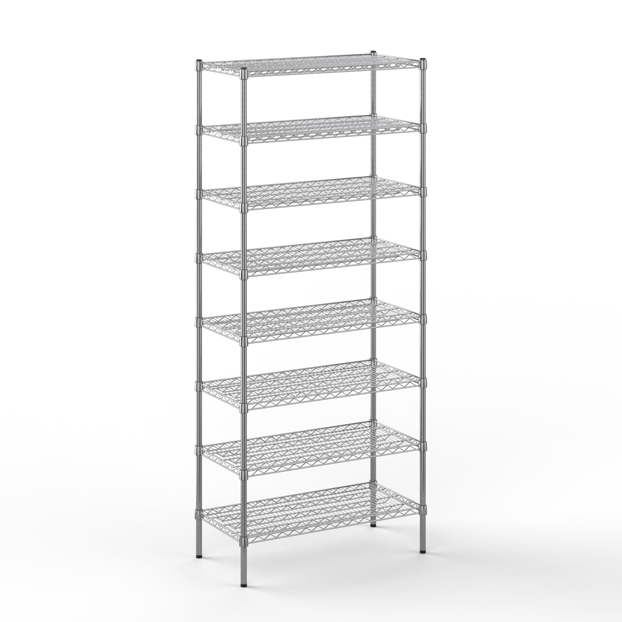 18" Deep x 36" Wide x 86" Height Wire Shelving Kit | 8-Tier | NSF Commercial Storage Rack Unit
