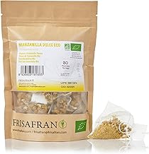 FRISAFRAN | Chamomile Whole Flowers in Pyramids Bio 30unit | KAMILLEL INFUSION | Relaxing Herbal Tea | Origin Europe | Chamomile Sleep