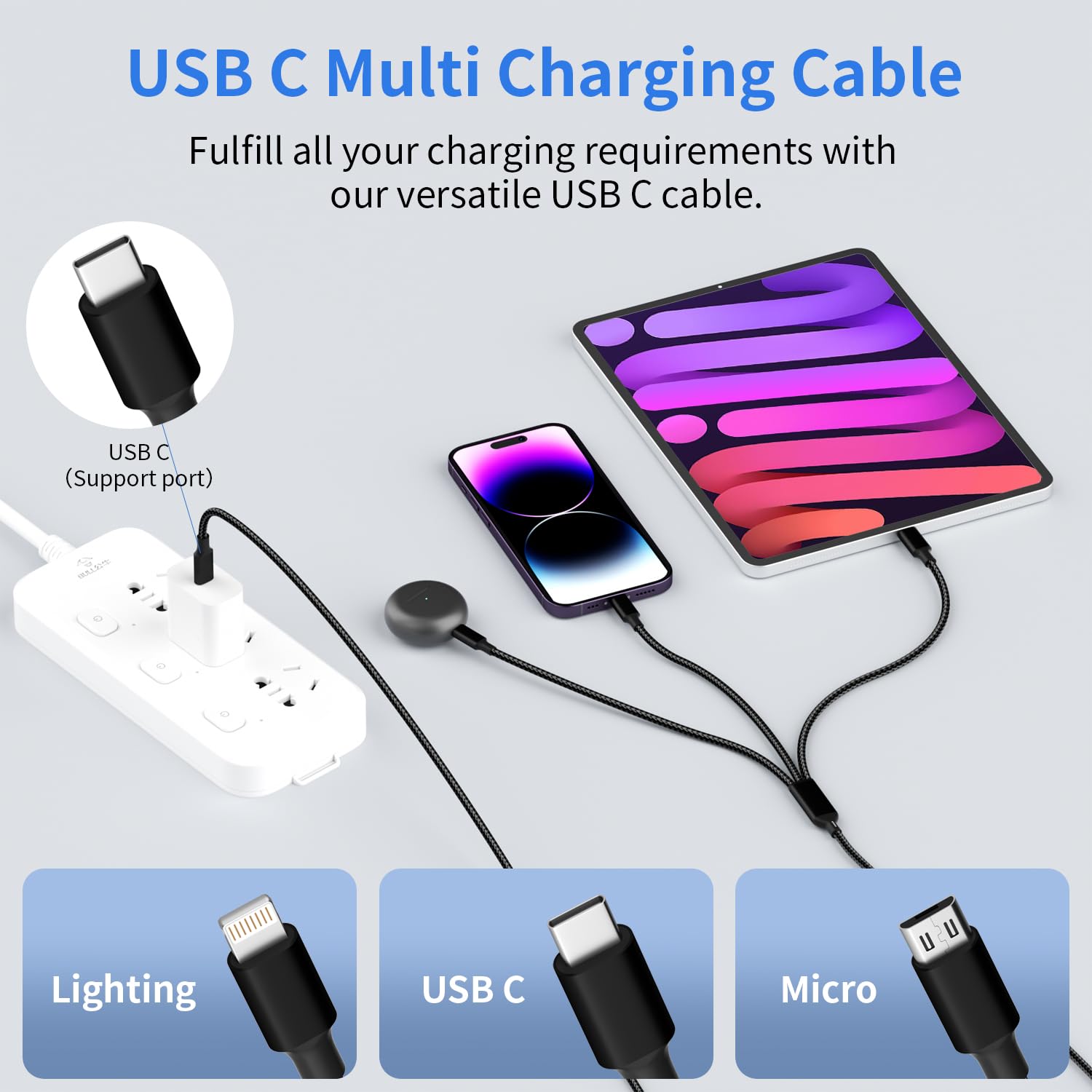 3 in 1 Multi Charging Cable