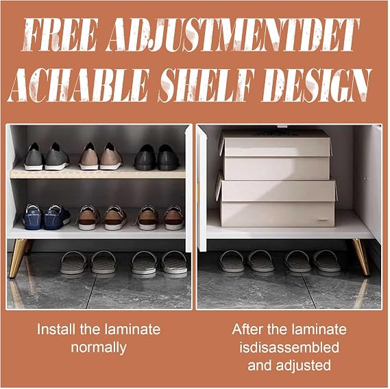 Shoe Rack Bench with Door - Modern Slim Hidden Shoe Cabinet Seat for High Heels, Entryways, Hallways, Closets - Hallway Shoe Bench With Door
