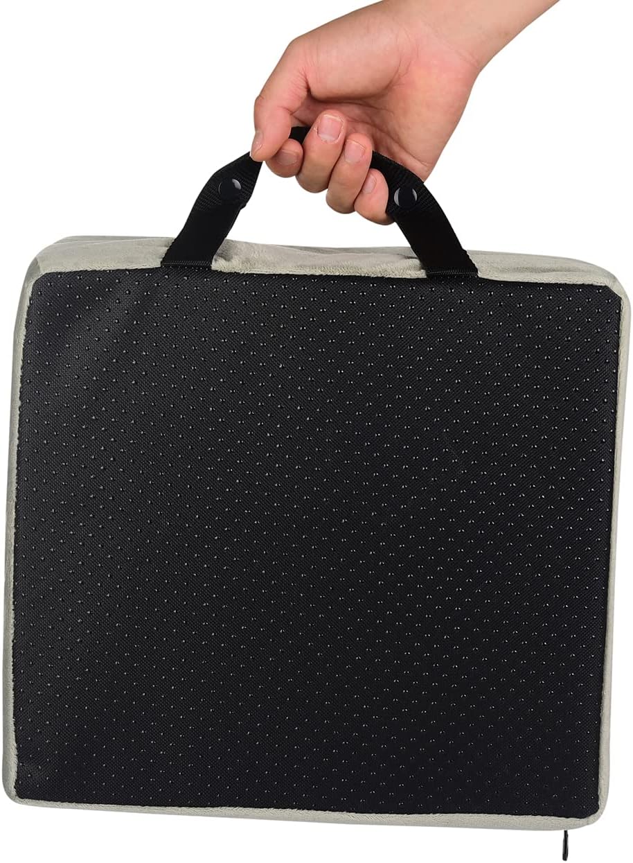 Black Friday - 70% OFF Memory Foam Extra Thick Kneeling Cushion Pad- Garden Kneeler for Gardening, Bath Kneeler for Baby Bath, Knee Mat for Work, Extra Large 22x 12 Inch, Thick 2.9 Inch (Gray)