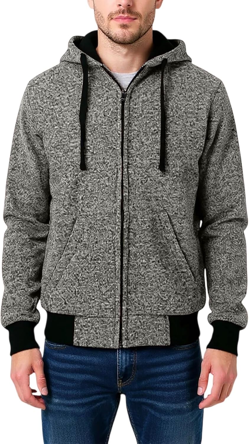 Men's Fleece Heavyweight Full Zip Hoodie Sweatshirt Jacket Hooded, S-2XL