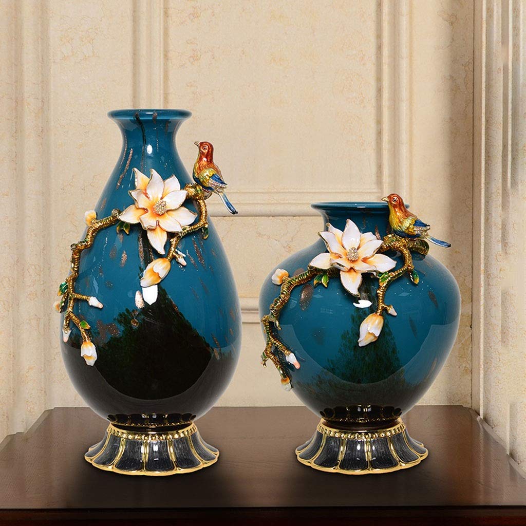 Amazon.com: Vase for Flowers Crystal Glass Ceramic Vase Ornament