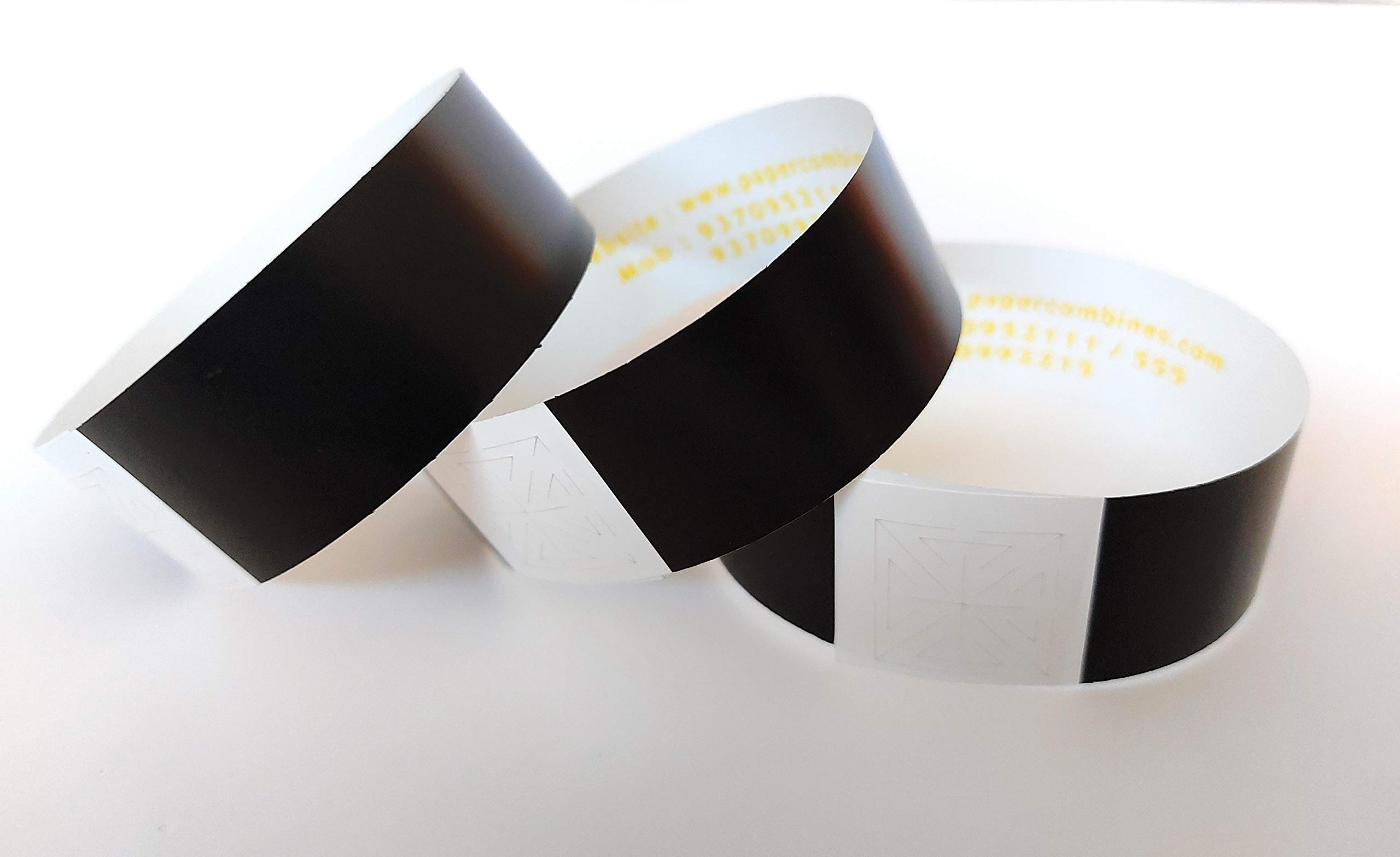 Paper Combines Paper Wristbands for Events | Eco-Friendly Disposable Entry Bands | Waterproof Security Wrist Bands for Concerts, Clubs, Festivals-100 1