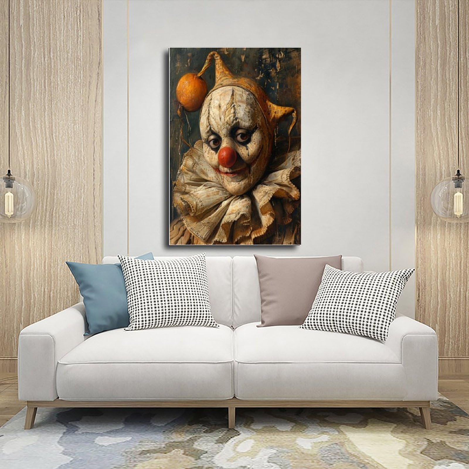 Commedia Dell' Poster su tela da parete, stampa artistica da parete, 60 x 90 cm