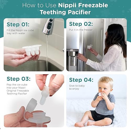 Miniatura 6 de Bandeja de cubitos de hielo para chupete de dentición congelable para chupete original Nippii