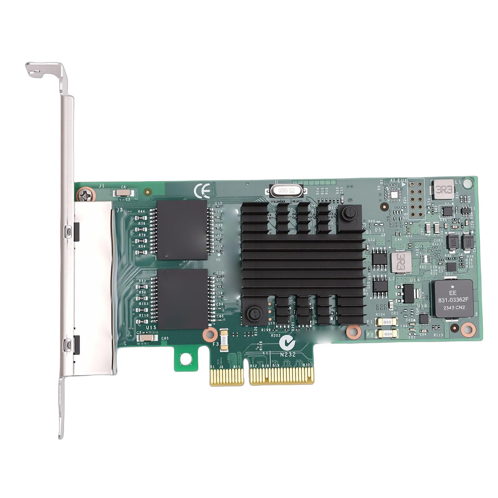 Gugxiom Scheda di Rete Gigabit Trasferimento Dati 1GbE Ad Alta velocità, Scheda di Rete PCIe Gigabit 4 Porte RJ45 Espansione Multidispositivo, Ethernet PCIe per Server Desktop