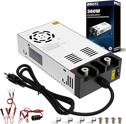 IMAYCC 12V Power Supply for Diesel Heater,120v to 12v DC