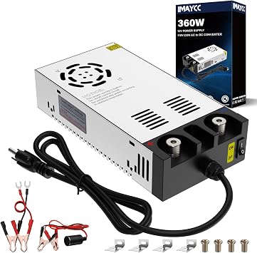 IMAYCC 12V Power Supply for Diesel Heater,120v to 12v DC Converter for Diesel Heater, AC to DC Power Converter 30A 360W