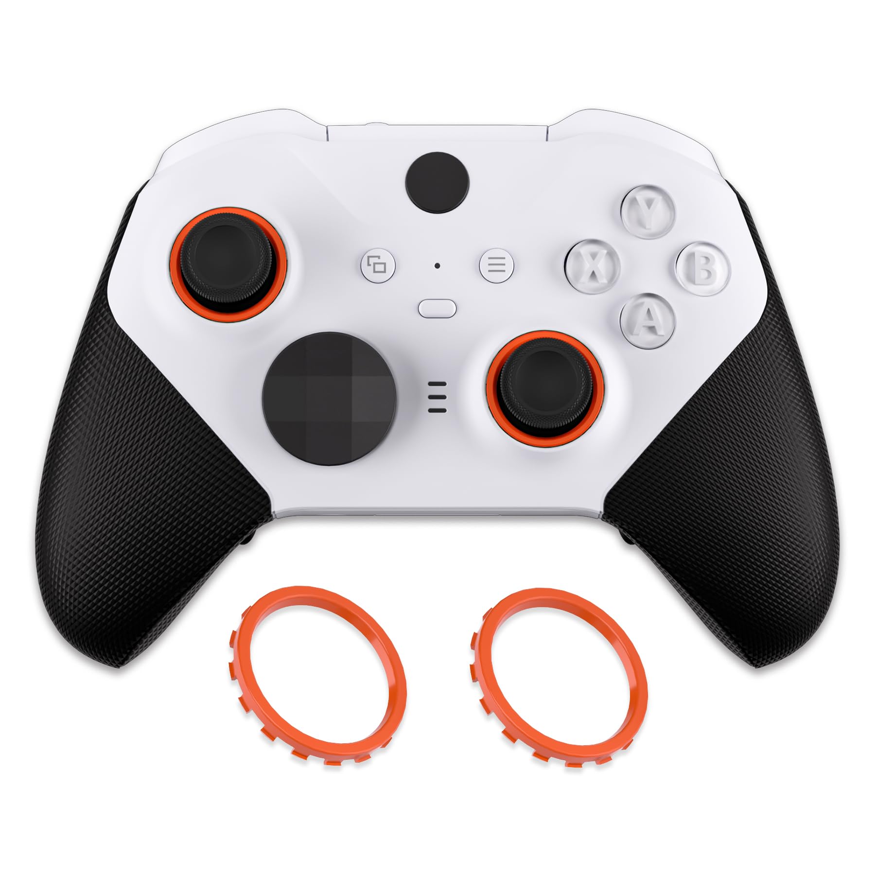 eXtremeRate Anillos de Joysticks para eXtremeRate Carcasa ASR Versión para Xbox Series X/S Control Anillos de Acentos Rings Accesorios para Xbox One Elite, Elite Series 2 Mando(Naranja)