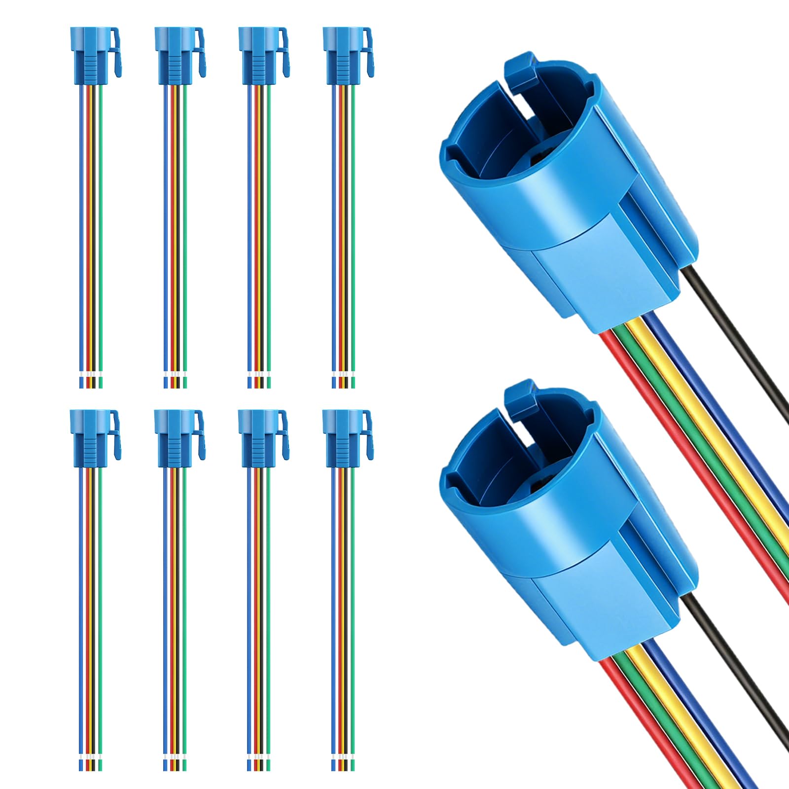 Baomain 10-Pack,5.9" Cable,Push Button Switch Wiring Harness Connector - 5-Pin Plug for 16mm 5/8" ON/Off Switches