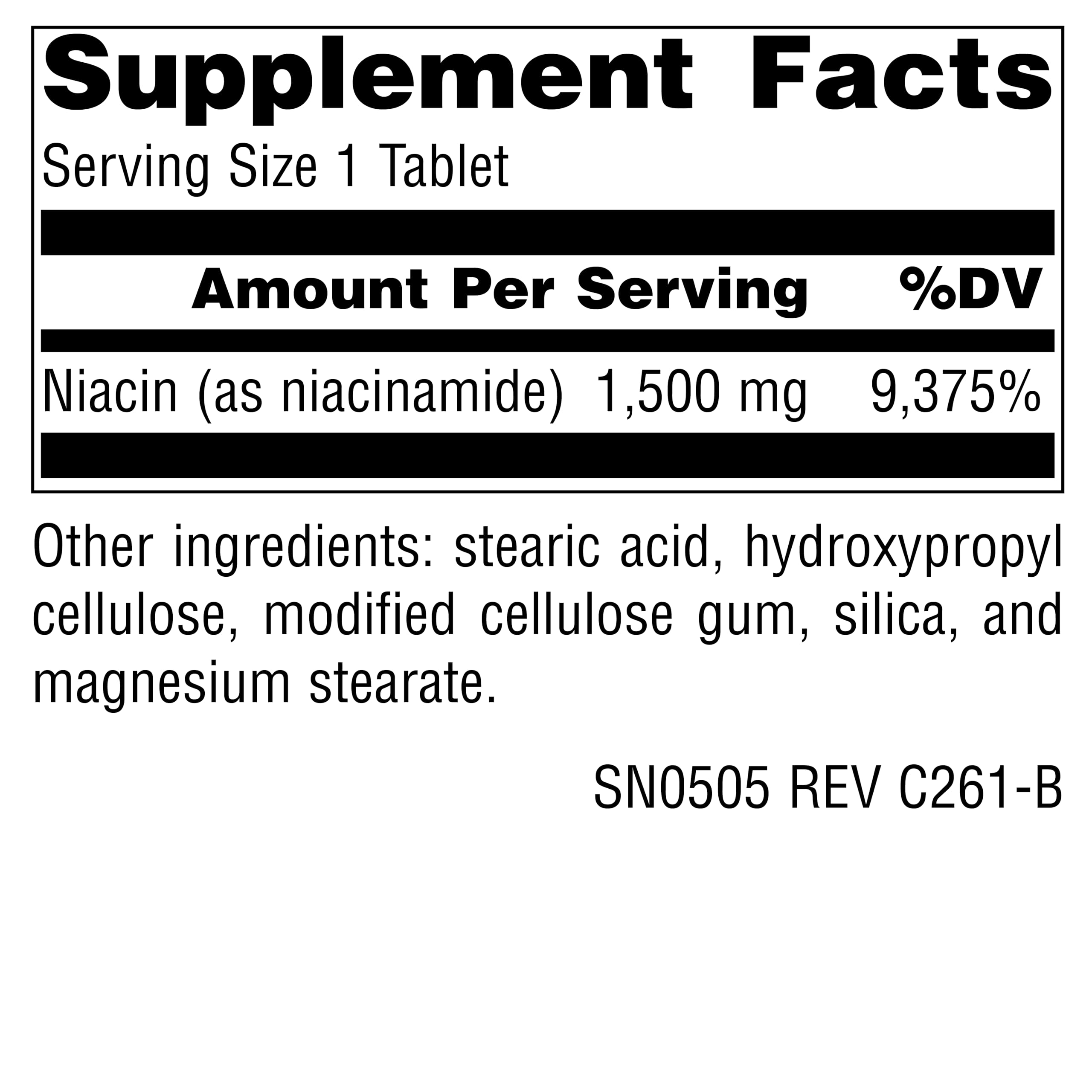 Source Naturals Niacinamide B-3, Vegan Vitamin B-3, 1500 mg - 50 Tablets — Amazon image 2