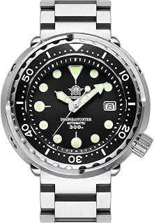 Diver Watches for Men, 47.5MM Automatic Wristwatch Nh35 Waterproof 300M Luminescent Chromalight Dial, My-H5