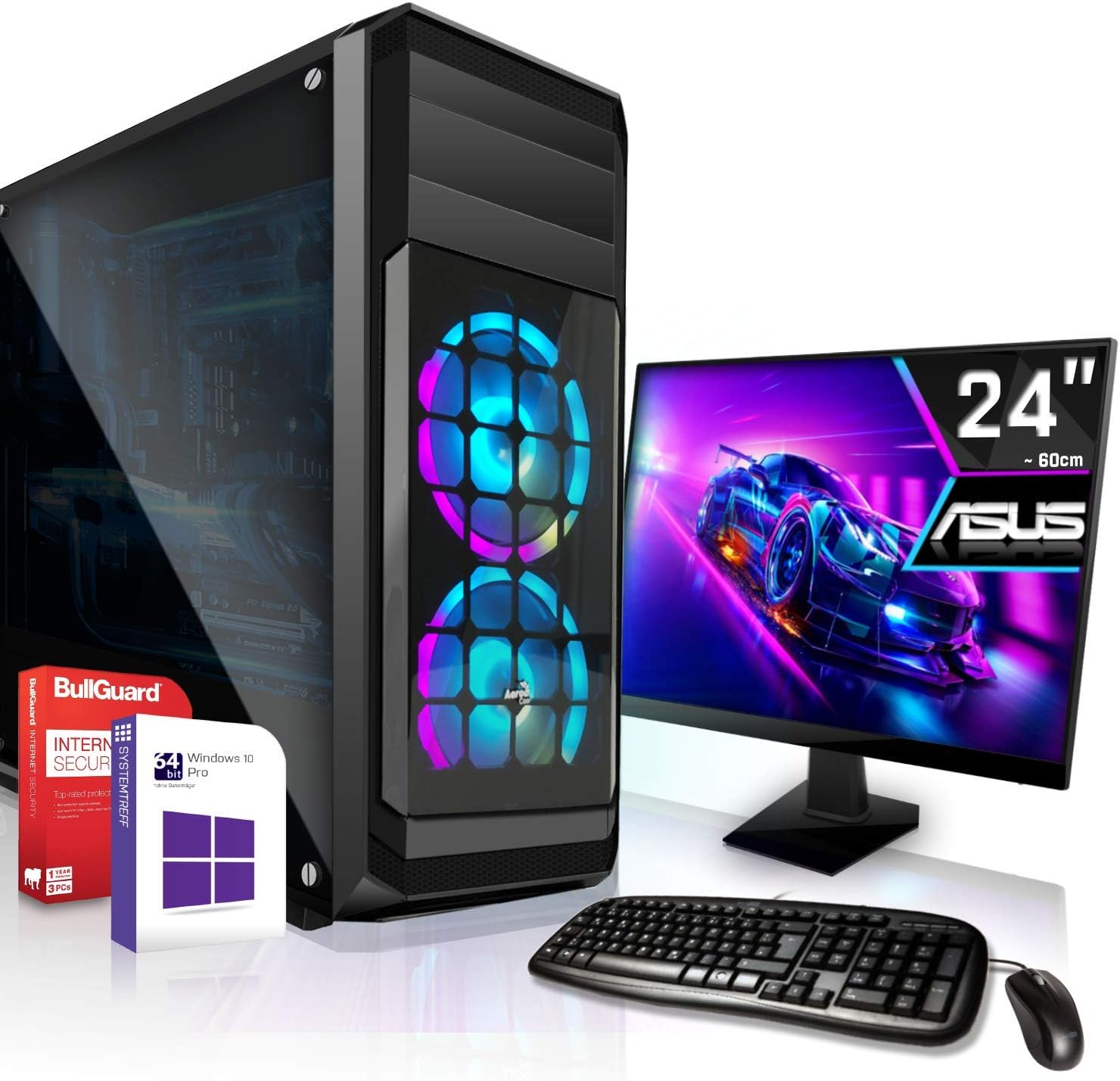 Amd Ryzen 3 30g 4x4 0ghz Komplett Pc Paket Set Mit 24 Tft Monitor Tastatur Maus 16gb Ddr4 256gb M2 Ssd Und 1tb Festplatte Win10 Wlan Gamer Pc Computer Komplettpaket Rechner Leise Amazon De Computer Zubehor