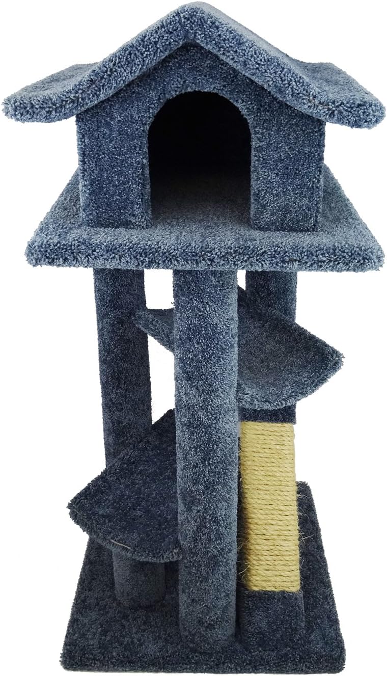 New Cat Condos Premier Large Cat Pagodas Tree, Blue
