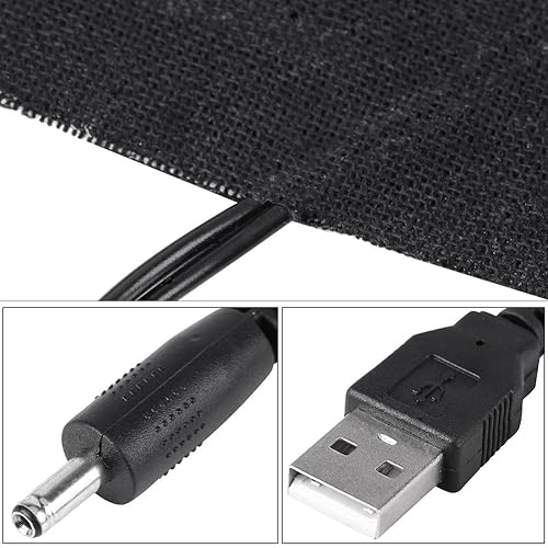 Miniatura 6 de Almohadilla calefactora eléctrica, 1 par de alfombrillas de calefacción USB, fibra de carbono o 5 V USB, almohadillas calefactoras de película de