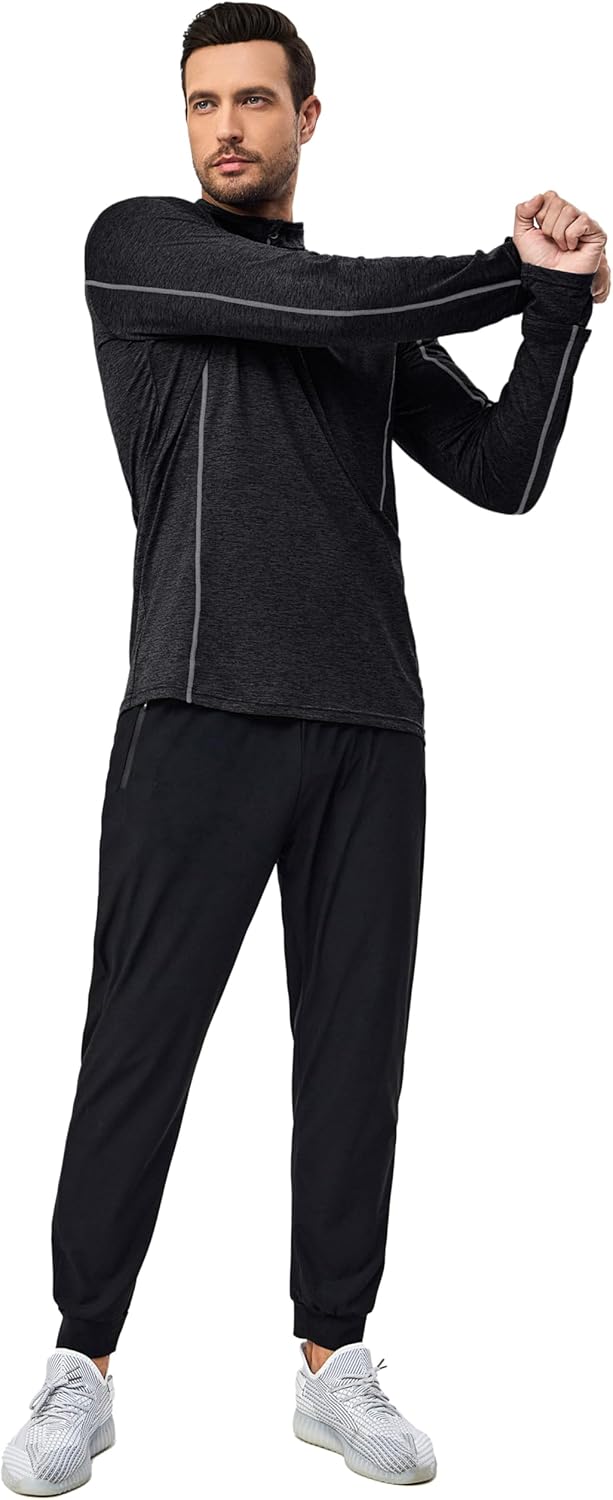 Little Donkey Andy Mens Dry Fit Quarter Zip Pullover, 1/4 Zip Moisture Wicking Lightweight Golf Cycling Running Shirts - Image 7