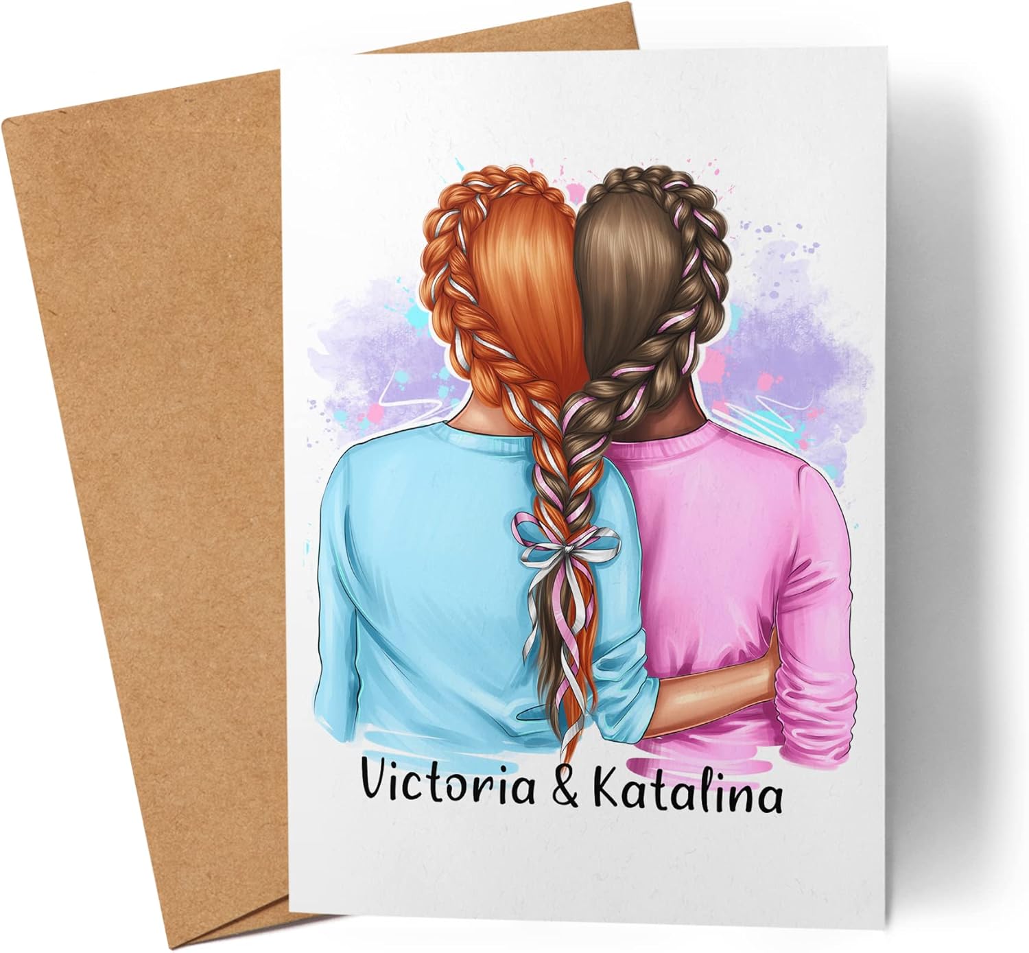 Kiddle-Design Beste Freundinnen Karte Personalisiert BFF Friends ...