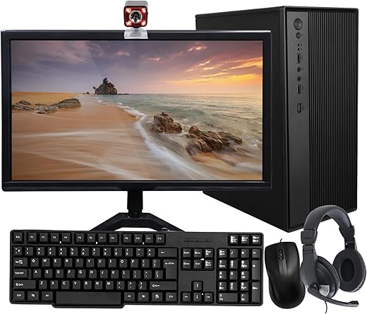 TECNICO Student Learning Desktop Set, 20″ HD All-in-One Computer, Dual Core 3rd Gen, 8 GB DDR3 RAM, 128 GB SSD, 20″ LED Monitor, Keyboard & Mouse,…