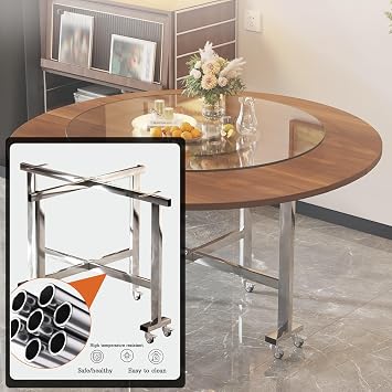 Foldable Dining Table,Lightweight, Portable, Space-Saving Dining Table for Kitchen, Dining Room, or Office, Multifunctional and Easy to Assemble
