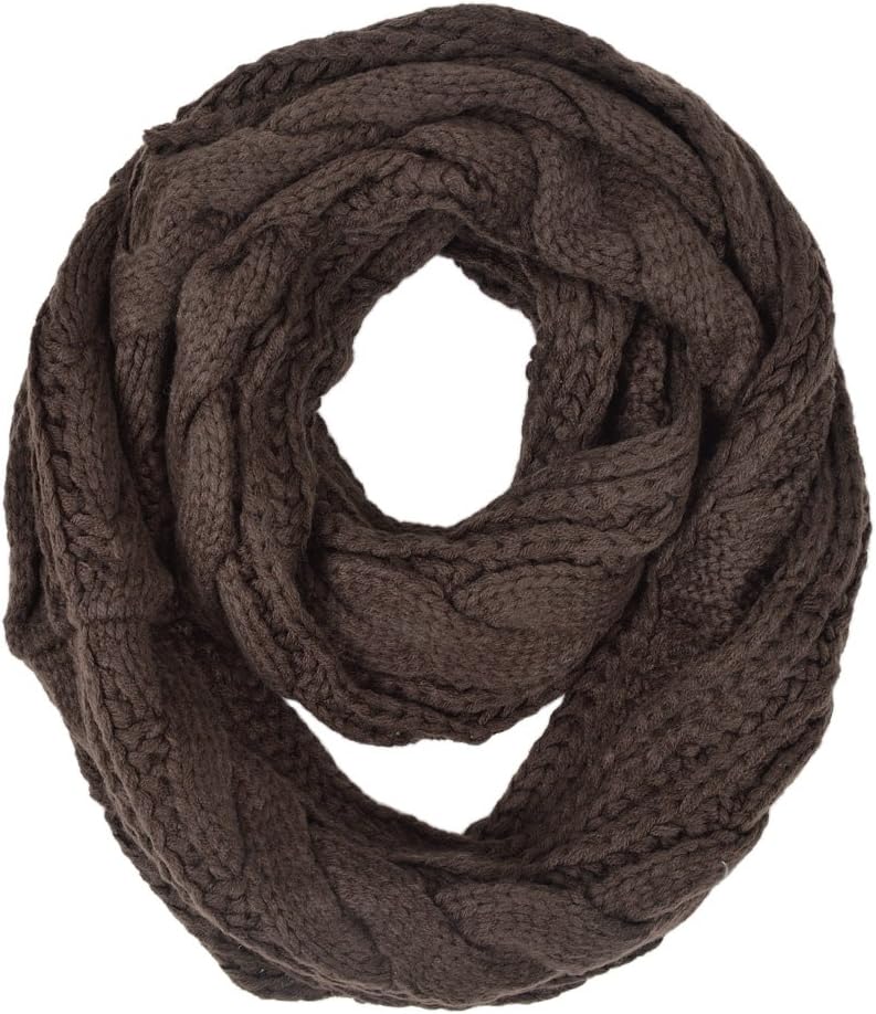 TrendsBlue® Premium Winter Twist Knit Warm Infinity Circle Scarf - Diff Colors