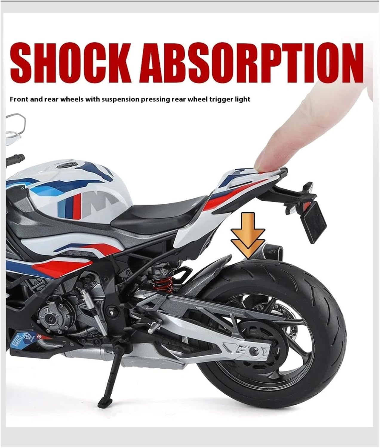 Mini Simulation Motorcycle Toys 1:9 for BMW M1000RR S1000RR Racing Alloy Metal Motorcycle Model Outdoor Sports Display Decoration Collectibles Adult for Boys