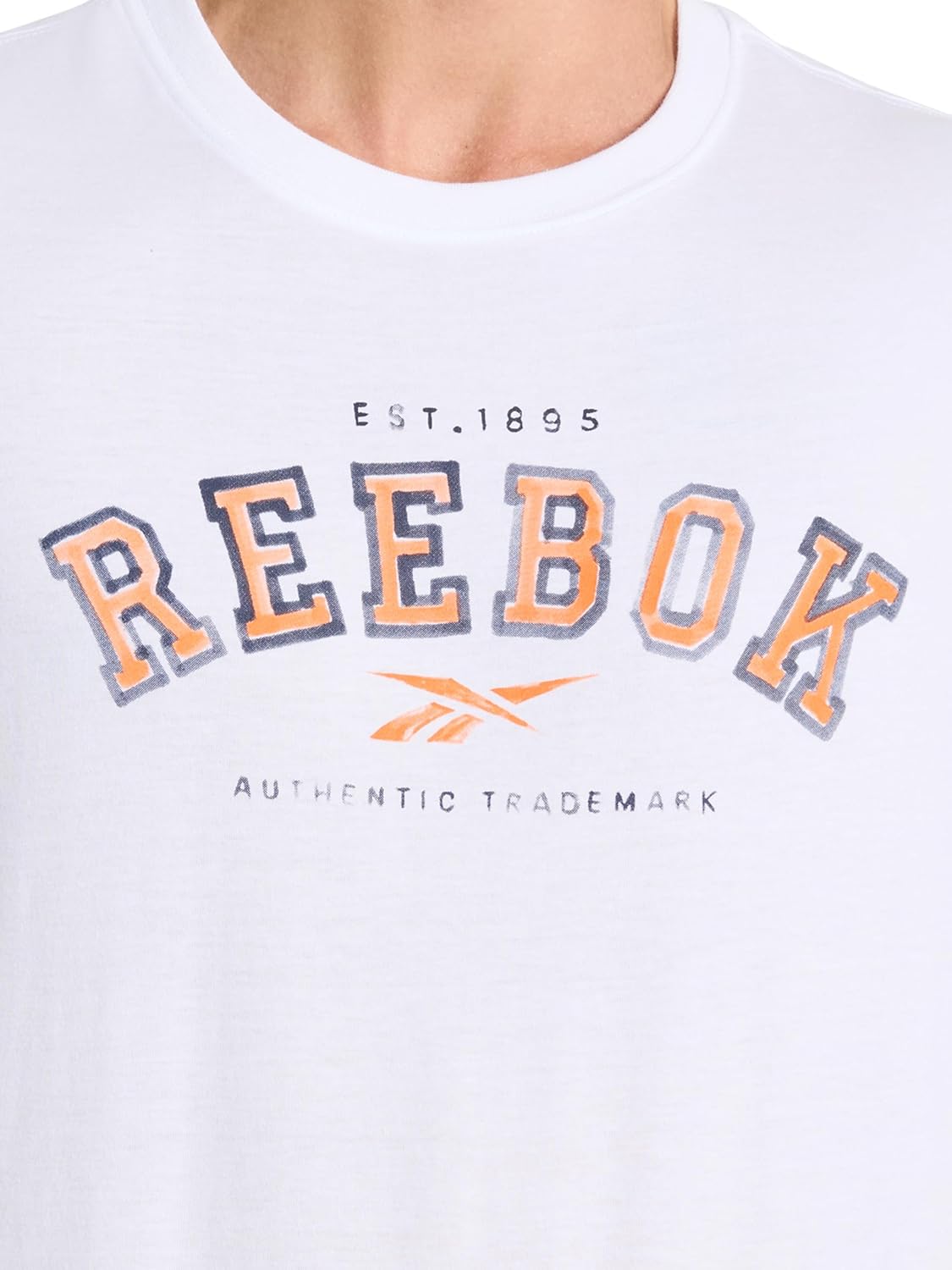 Reebok Mens Short Sleeve Graphic Crewneck T-Shirt, Standard Fit, Lightweight Cotton-Poly Fabric - Image 4