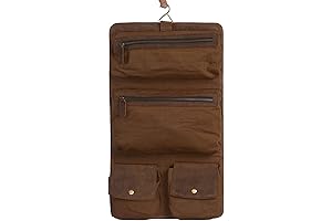Genuine Leather KomalC Hanging Toiletry Bag, The Go-To Dopp Kit for the Modern Traveler