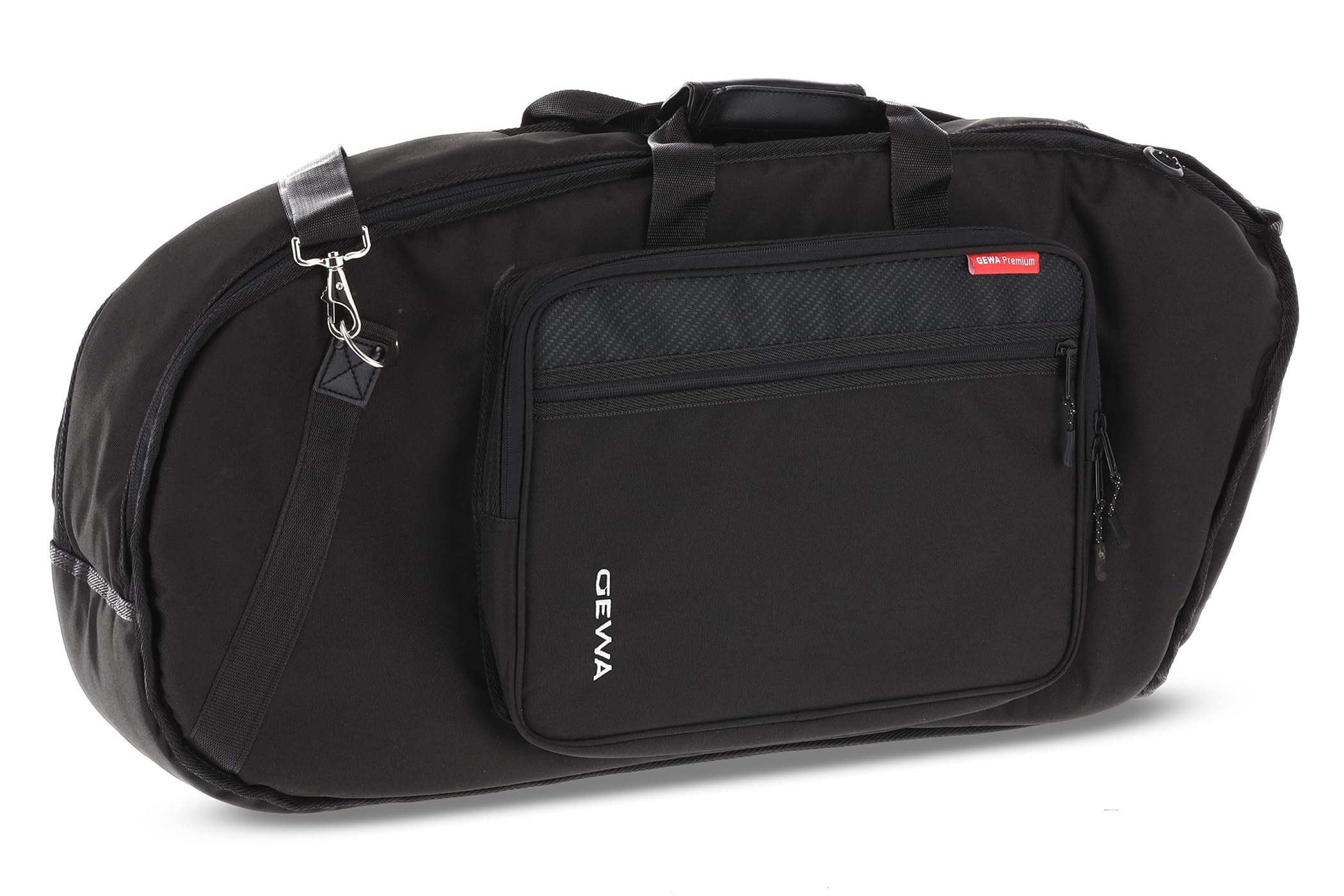 GEWA sac de transport Premium pour euphonium - Cordura 600 Denier - Résistant à la déchirure et à l'eau - Rembourrage de 30 mm - Renfort en contreplaqué pour pavillon - Noir