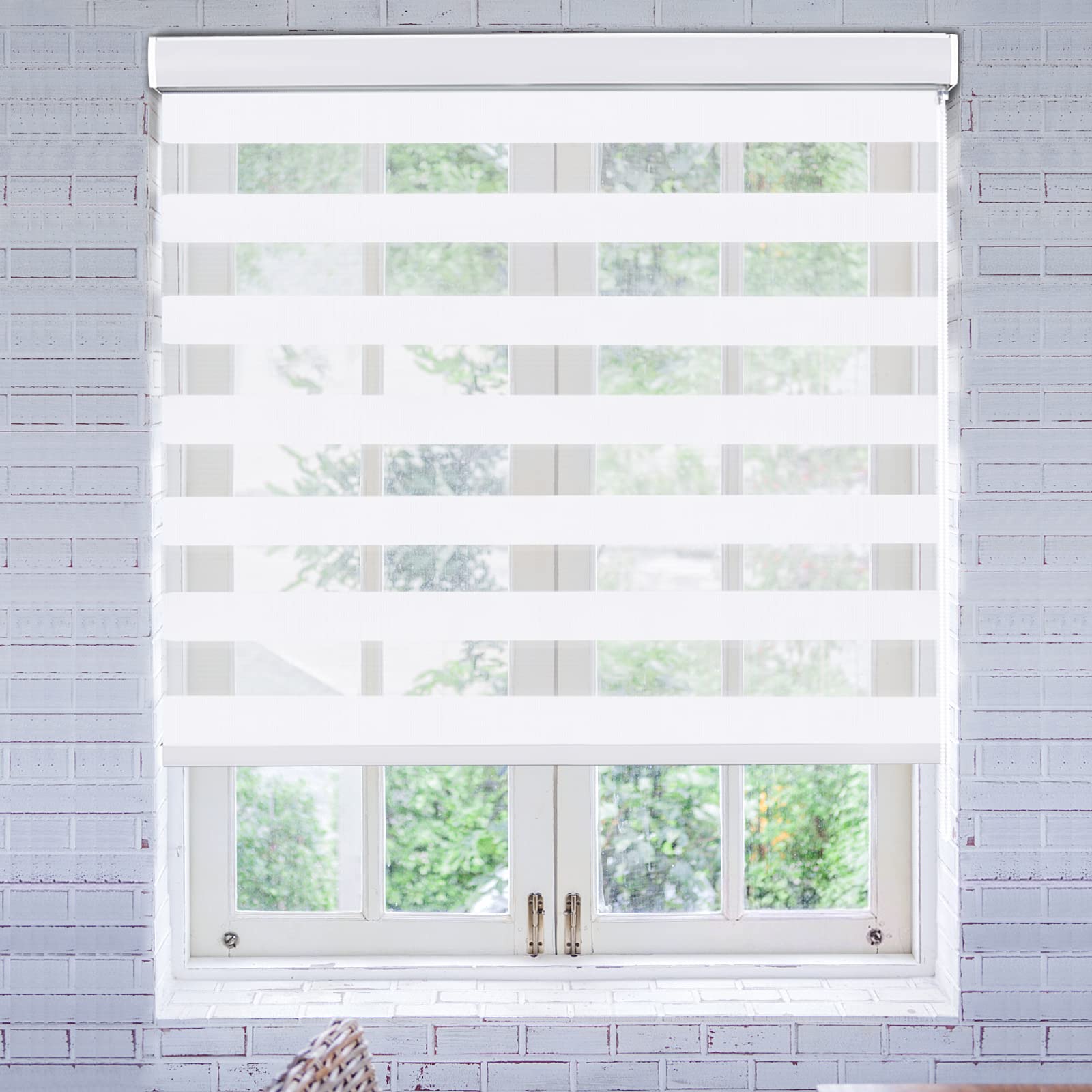 Buy LUCKUPDay and Night Blind Zebra Roller Blinds for Bedroom with Aluminium Cassette Easy Fix