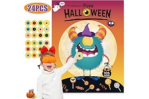 Funnlot Halloween Pin The Eye on The Monster Game