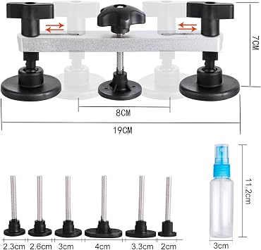 Uolor Car Dent Repair Kit, Paintless Dent Removal Kit Car Dent Puller Tool Set for Removing Dents, Door Dings and Hail Damage, Auto Body Dent Removal Tools for Cars, Motorcycles and Fridges