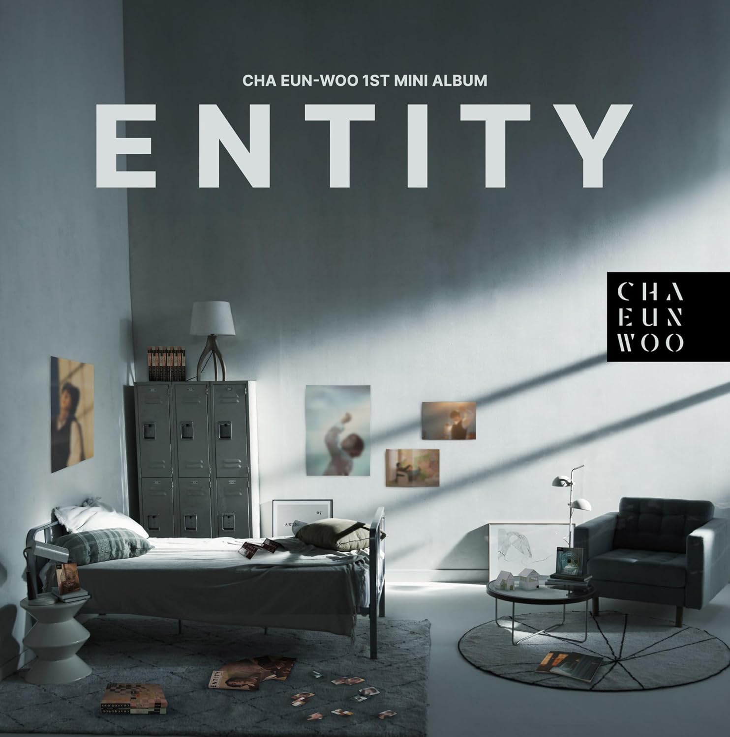 ASTRO Cha Eunwoo ENTITY 1st Mini Album Folding Poster on pack+Photobook+Photocard+Sticker+DIY entity+Accordion lyric paper+Tracking Sealed EUN WOO Random Version