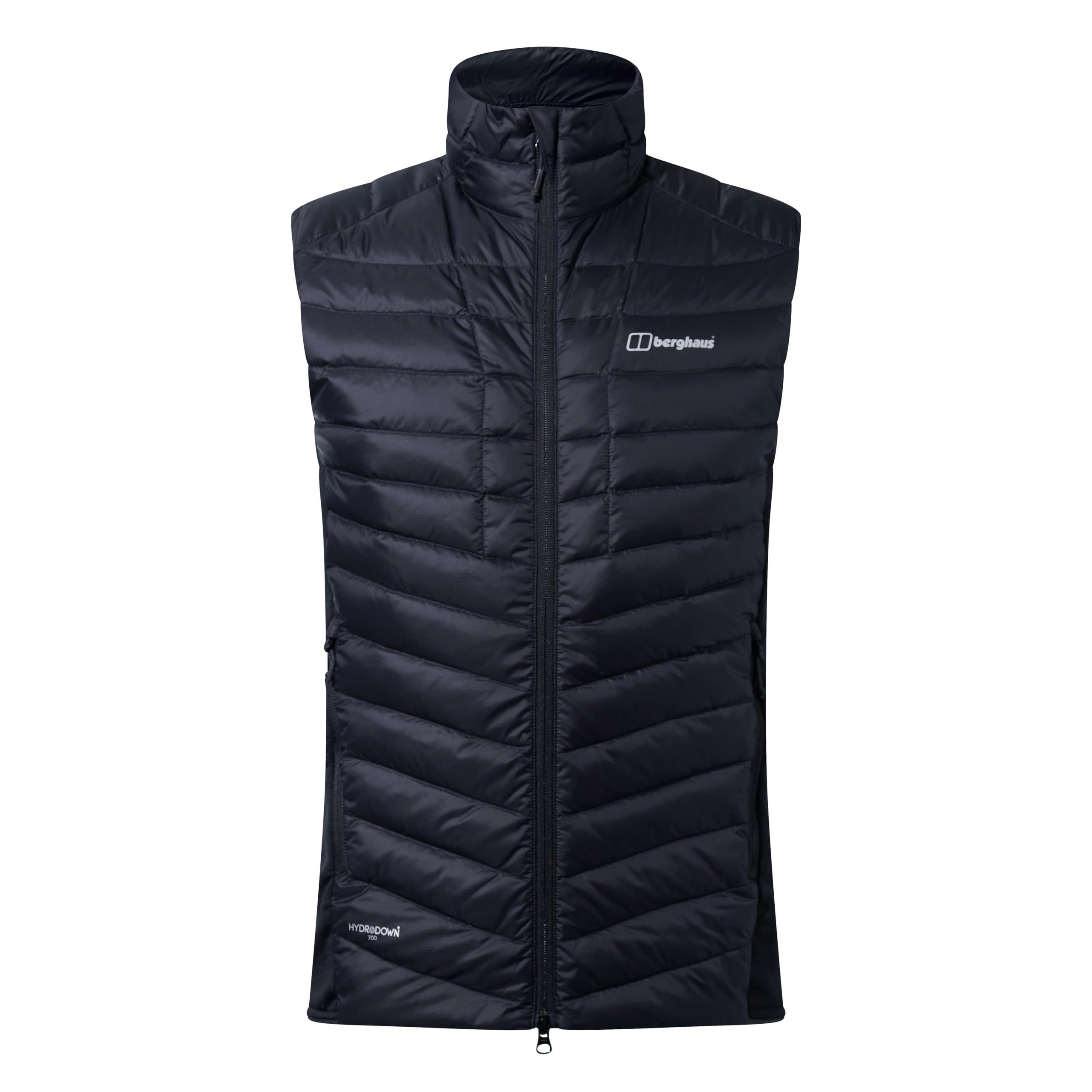Berghaus Men's Tephra Stretch Reflect 2.0 Vest Jacket Gilet | Extra Warmth | Packable | Lightweight | Polartec, Black, 2XL