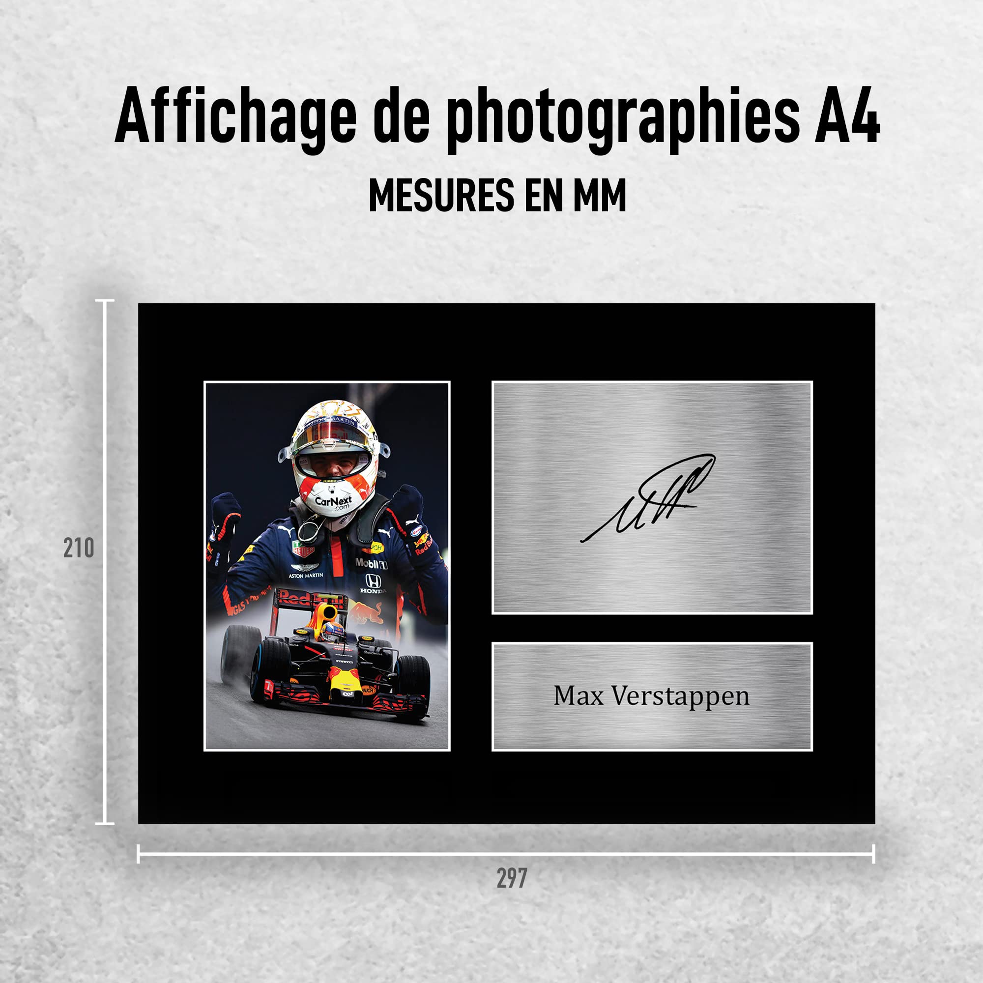 Stampa Autografata Max Verstappen F1 - Poster A4 Per Tifosi Formula 1