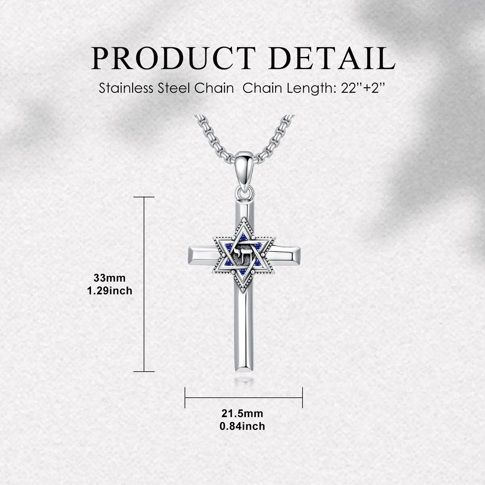 Kreuzkette für Damen und Herren 925 Sterling Silber Kreuz Anhänger Halskette Geburtstag Christlich Religiöse Schmuck Geschenke