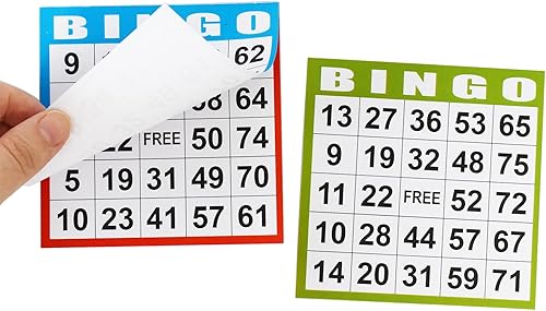 Miniatura 5 de SEETOOOGAMES Tarjetas de juego de papel de bingo - 1 tarjeta -100 libros de 10 hojas