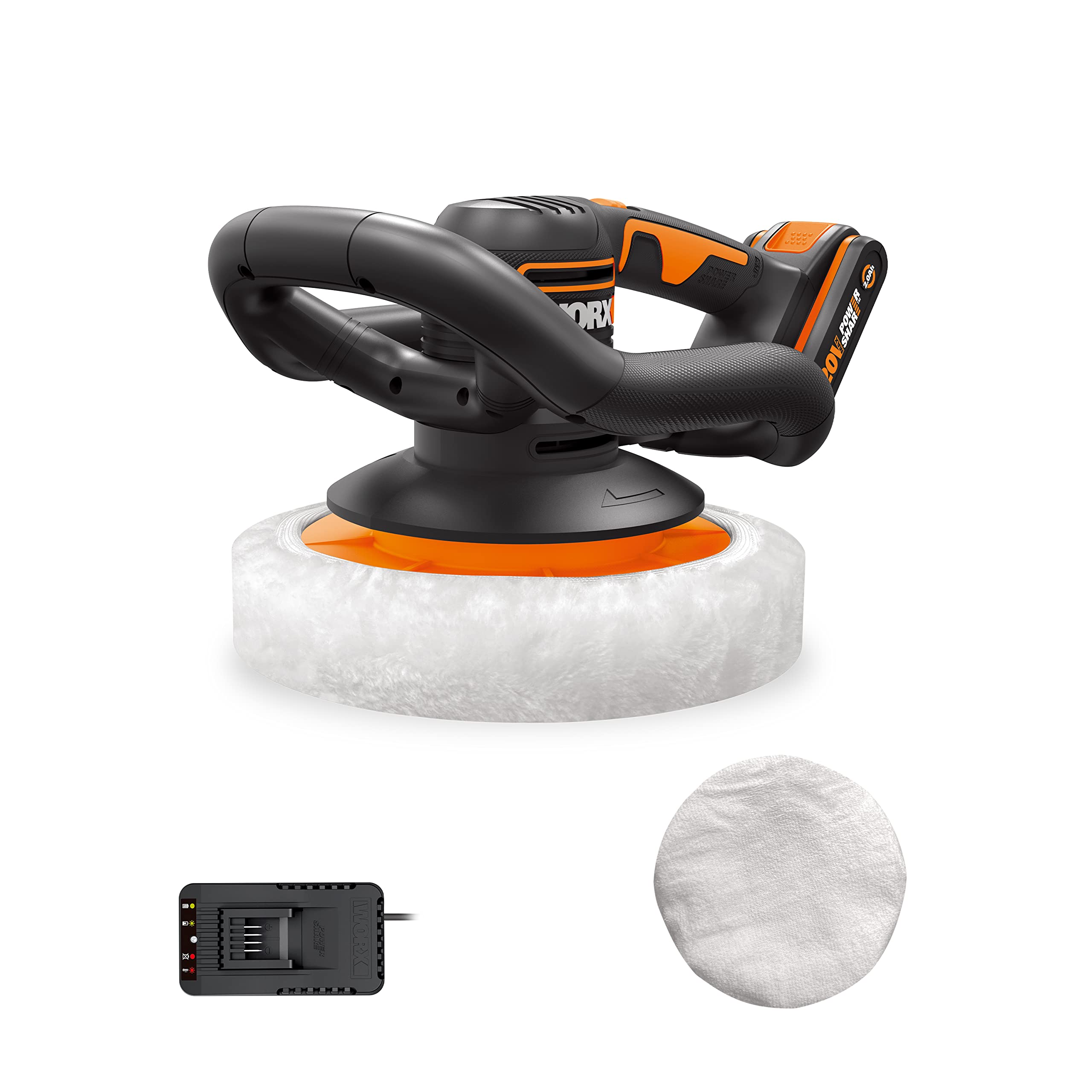 Worx Black Wx856 18V (20V Max) Cordless Orbital Polisher/Buffer
