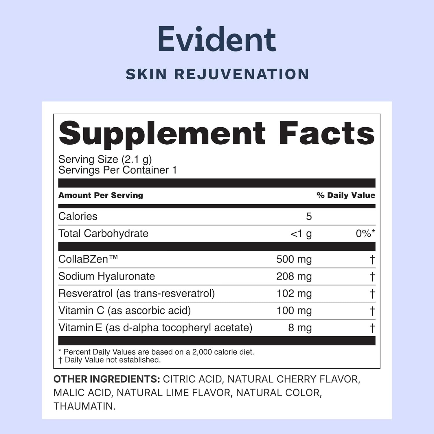 Skin Rejuvenation Powder – Collagen Supplement w/Resveratrol, Sodium Hyaluronate, CollaBZEn, Vitamins C & E – Supports Elasticity, Hydration, Firmness – 2 Pack, 30 Sticks Each