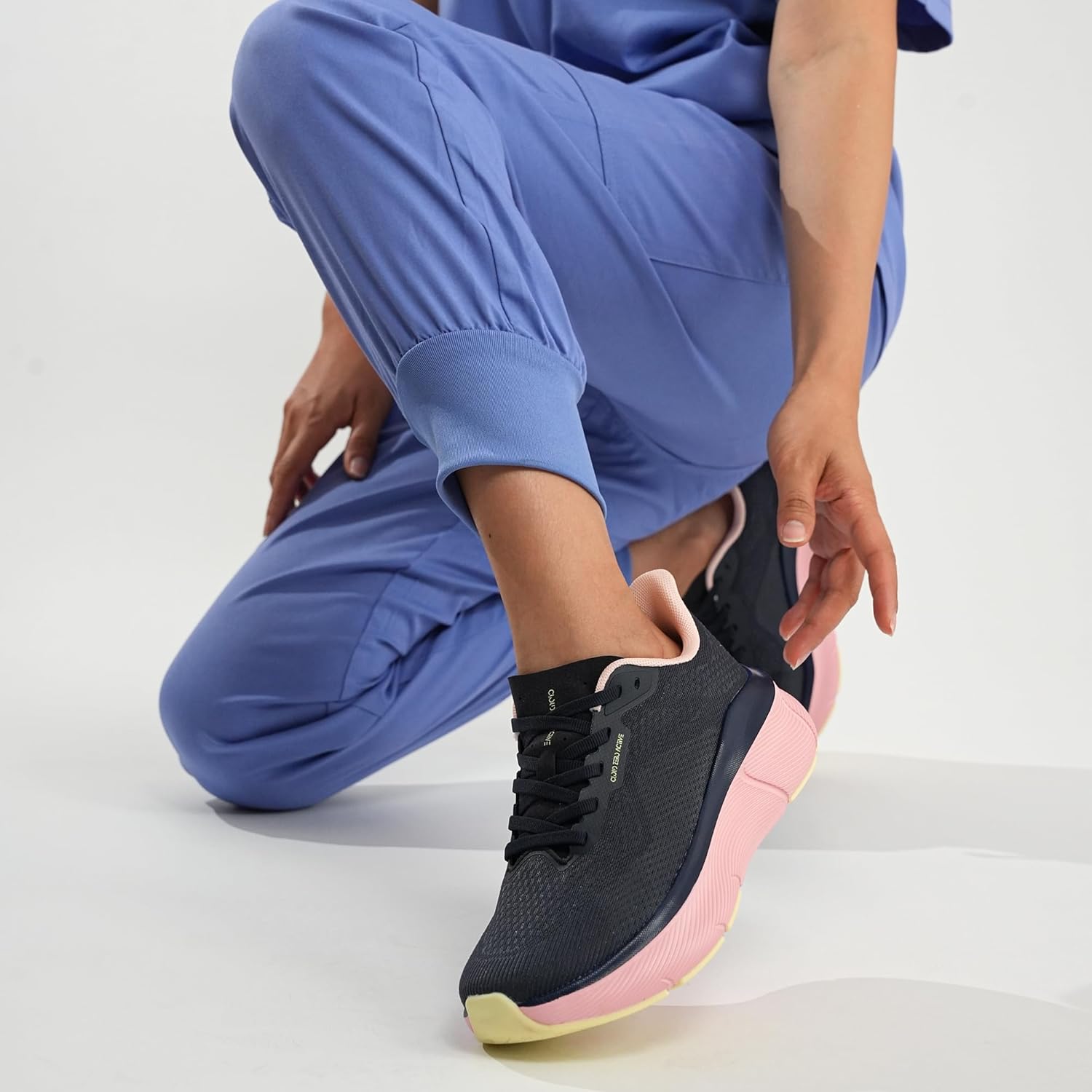 Hawkwell Women's Cloud Zero Active ASTM F3445 Slip Resistant Nursing Shoes for Doctors Comfortable Breathable Medical Work Sneakers