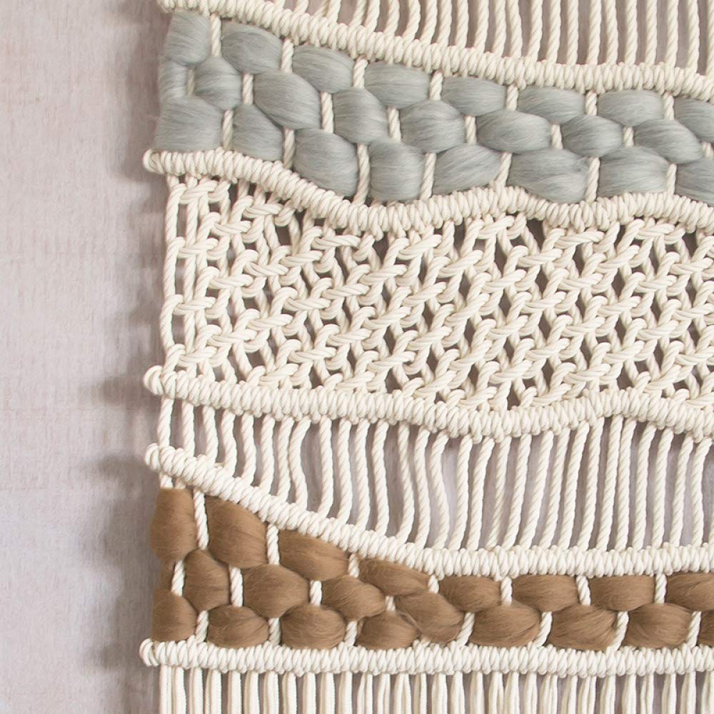 Tapiz de macramé, Tapiz Tejido Artificial teñido a Mano, decoración de Pared de salón y Dormitorio