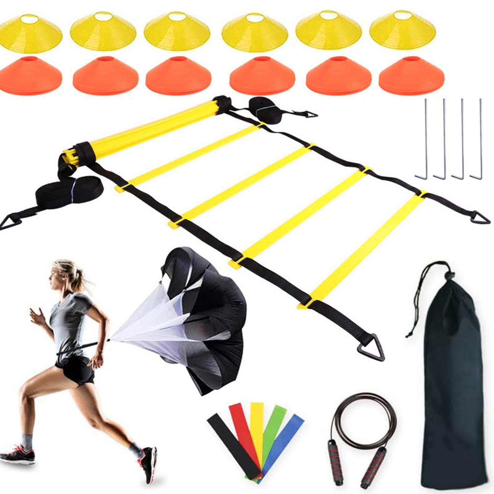 Agility Training Equipment, Football Training Equipment Set, Effective | Agility Training, Speed Training Equipment, Long Lasting Agility Training Speed, Easy To Use, Portable for Enhanced Performan