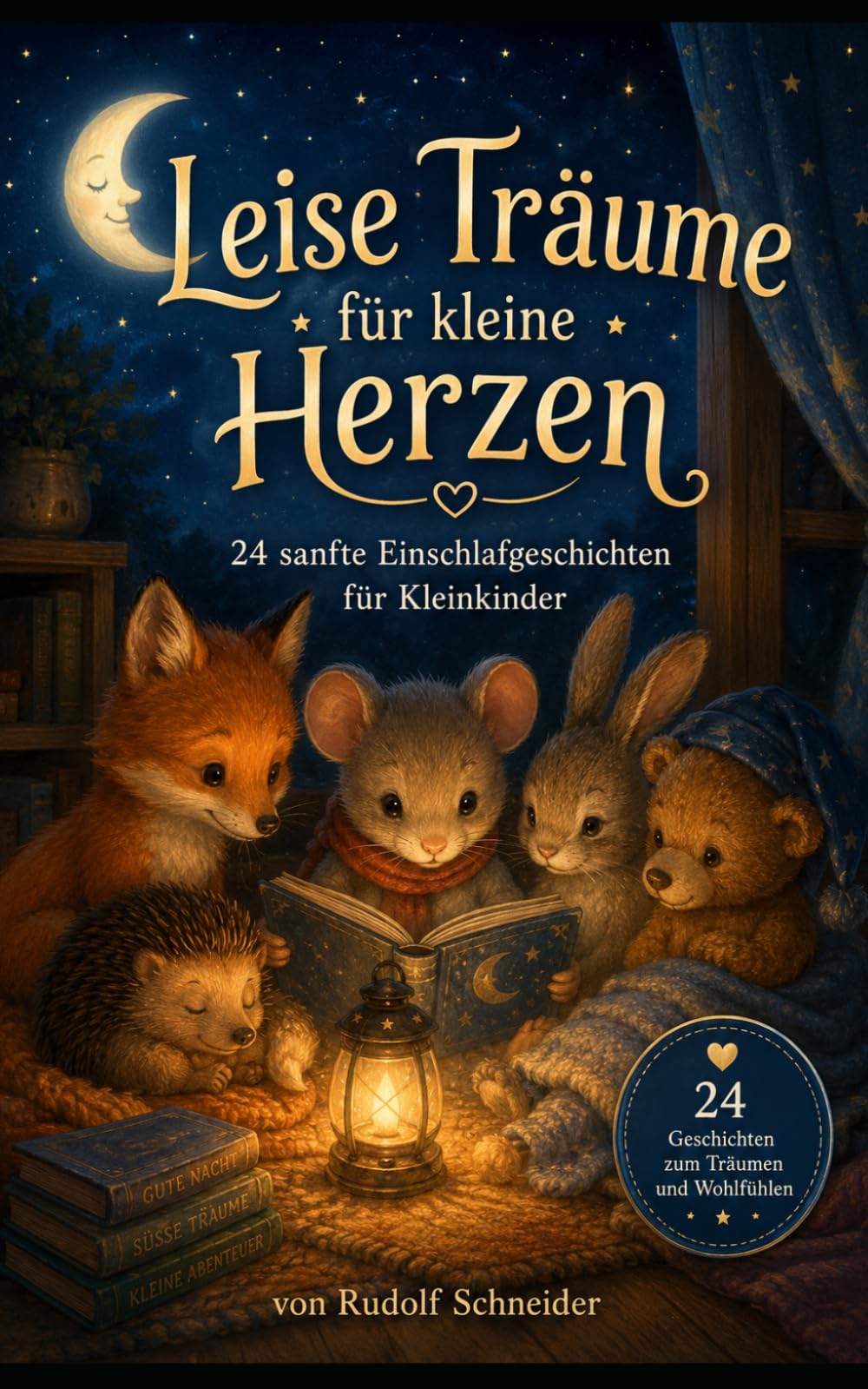 Leise Träume für kleine Herzen: 24 sanfte Einschlafgeschichten für Kleinkinder zum Vorlesen, Entspannen und friedlich Einschlafen