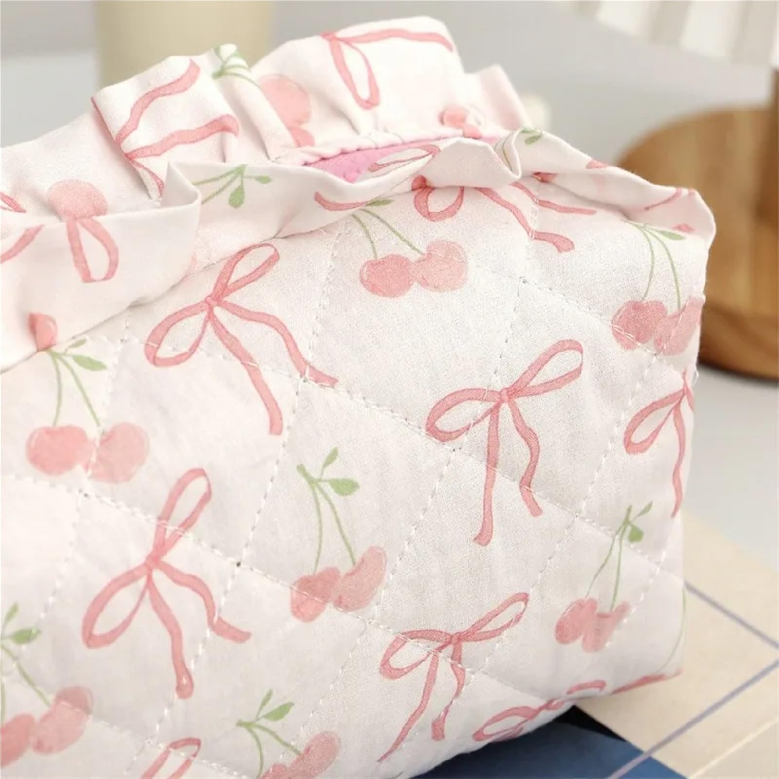Borsa for il trucco con stampa rosa for donna, grande capacità, organizer for cosmetici trapuntato, borsa da viaggio, toilette portatile per articoli da toeletta(Mix)