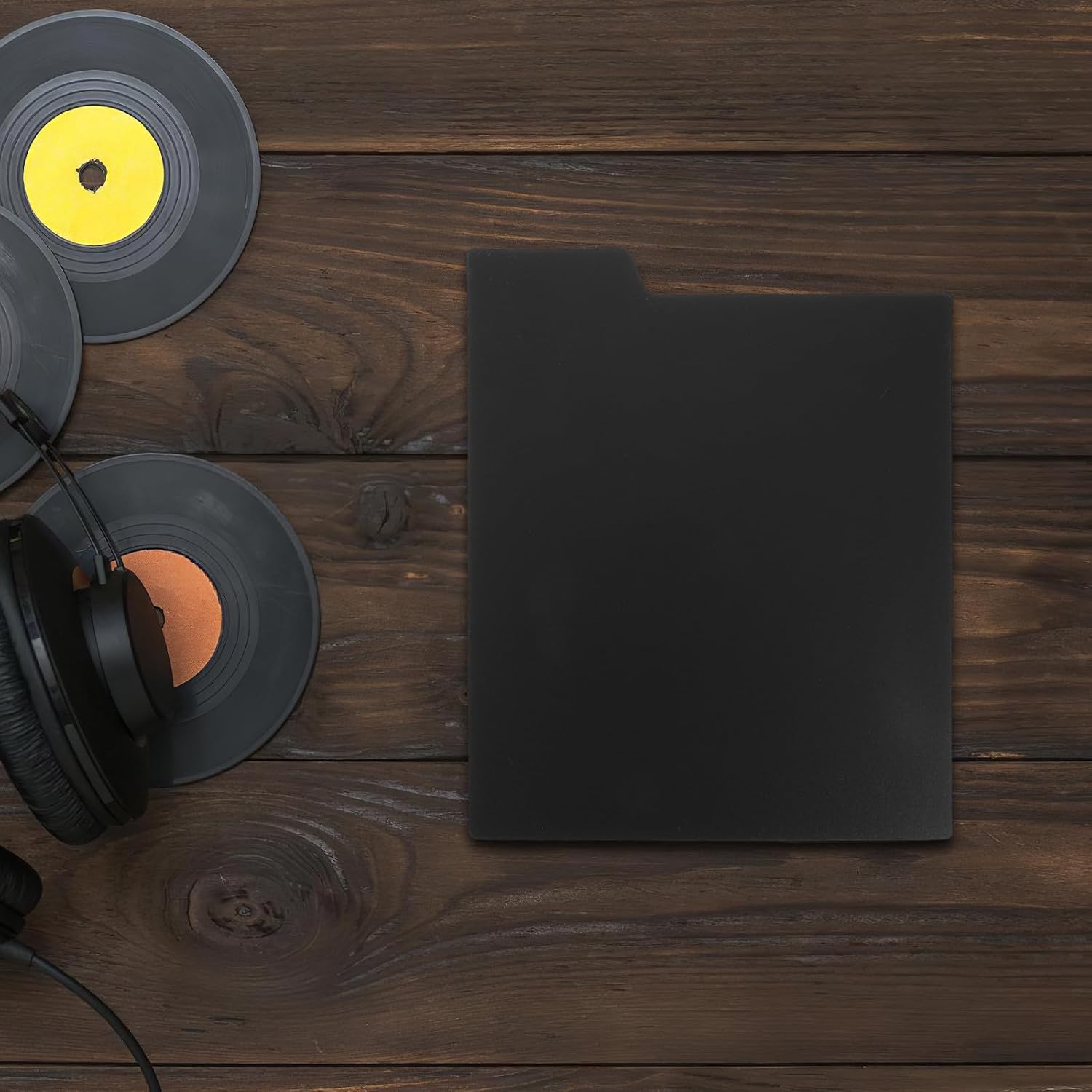 10pcs Black Plastic Record Dividers with Tabs for Vinyl Collections