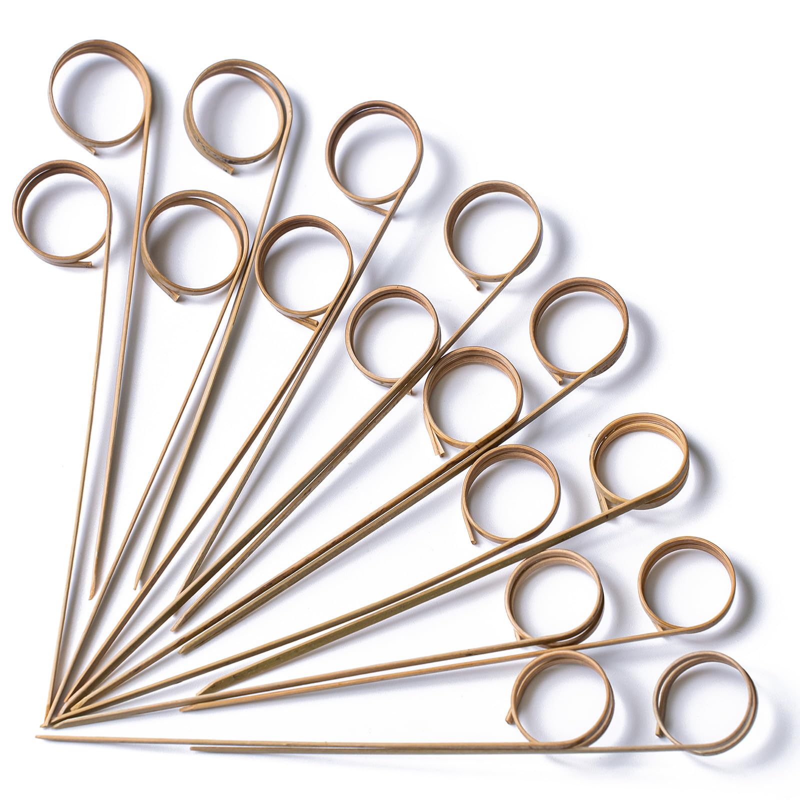 PuTwo 100 pcs Cocktail Picks, 4.7 Inch Bamboo Cocktail Picks, Bamboo Toothpicks, Skewers for Appetizers, Mini Food Sticks for Drinks, Fruit, Charcuterie, Sandwiches, Barbeque, Party Supplies