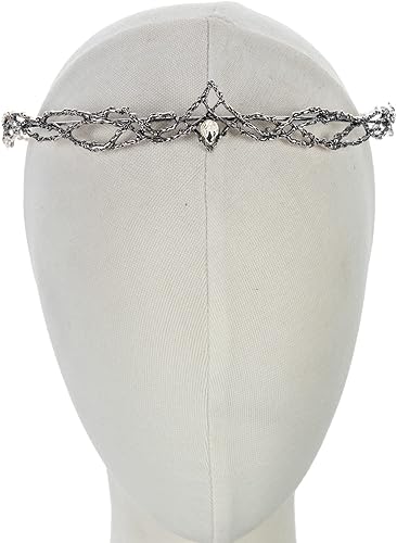 Miniatura 3 de Disfraz de corona de cristal con diamantes de imitación para mujeres y hombres, diadema doradaplateada para boda, cumpleaños, graduación, fiesta,