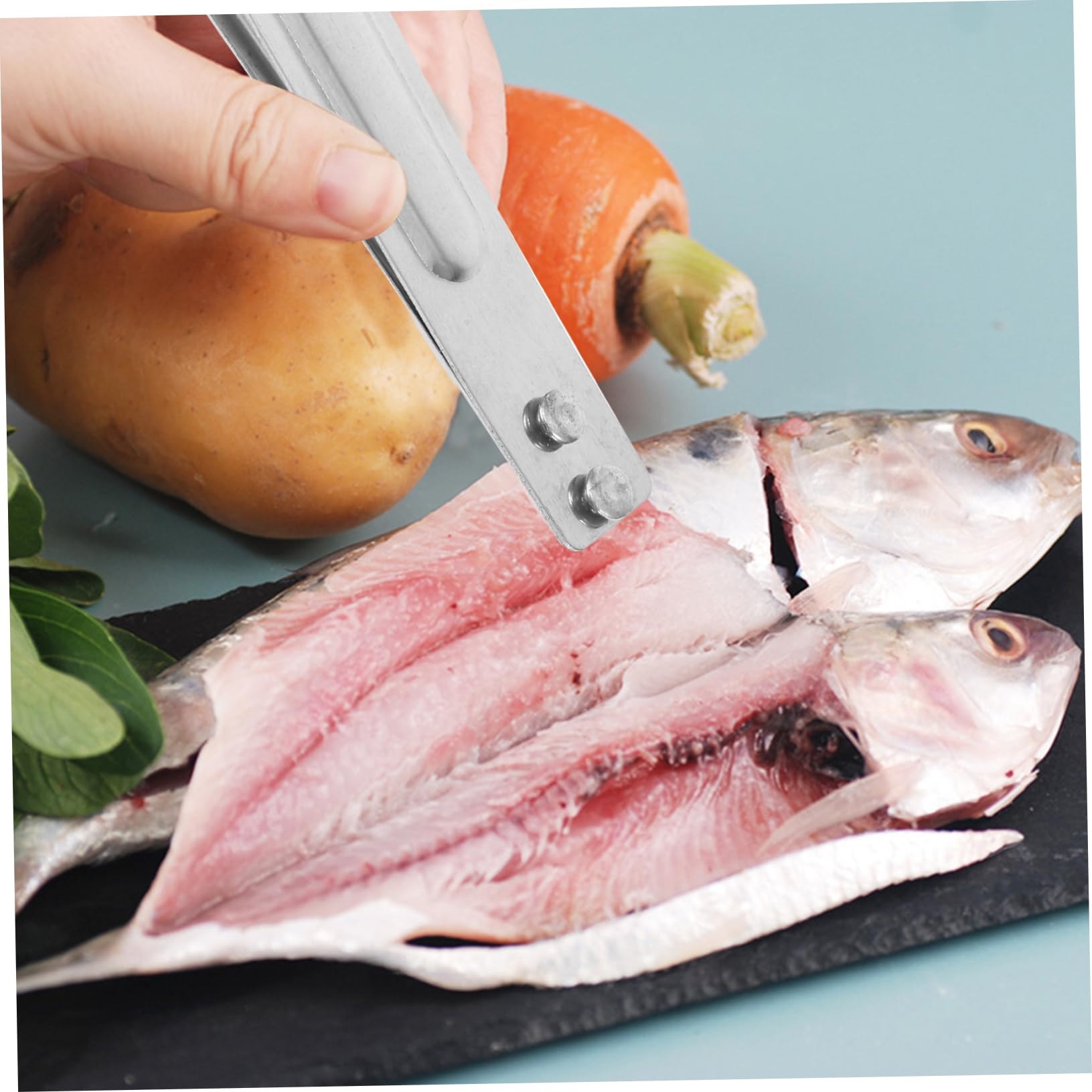 VINTORKY Sturdy Stainless Steel Garlic Tweezers Peeler for Garlic Kitchen Peeler Tool